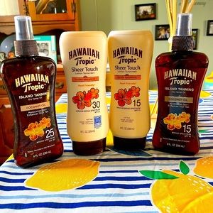 Hawaiian sunscreen and tanning oil